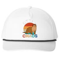 Otter Chaos Cute Otter Lover Animal Puns Punny Snapback Five-Panel Rope Hat