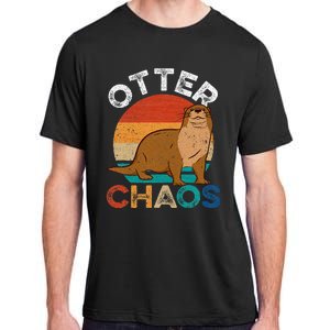 Otter Chaos Cute Otter Lover Animal Puns Punny Adult ChromaSoft Performance T-Shirt