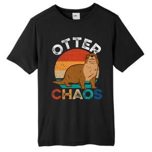 Otter Chaos Cute Otter Lover Animal Puns Punny Tall Fusion ChromaSoft Performance T-Shirt