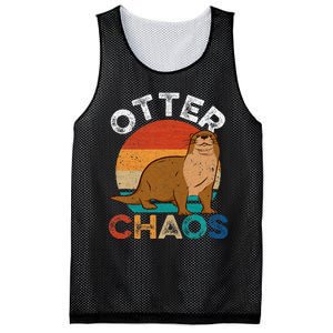 Otter Chaos Cute Otter Lover Animal Puns Punny Mesh Reversible Basketball Jersey Tank