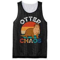 Otter Chaos Cute Otter Lover Animal Puns Punny Mesh Reversible Basketball Jersey Tank