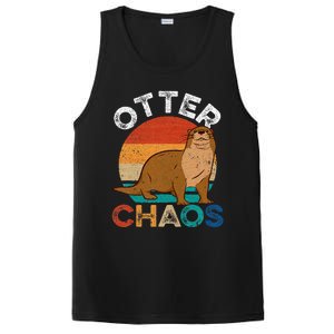 Otter Chaos Cute Otter Lover Animal Puns Punny PosiCharge Competitor Tank