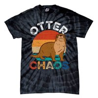 Otter Chaos Cute Otter Lover Animal Puns Punny Tie-Dye T-Shirt