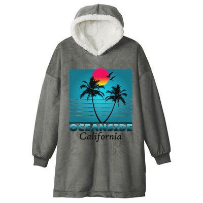 Oceanside California Ca Summer Gift Souvenirs Hooded Wearable Blanket