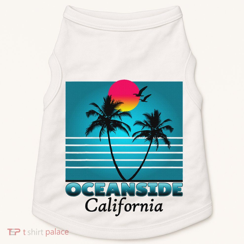 Oceanside California Ca Summer Gift Souvenirs Doggie Tank