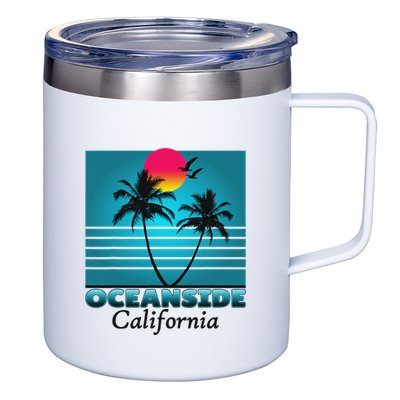 Oceanside California Ca Summer Gift Souvenirs 12oz Stainless Steel Coffee Mug