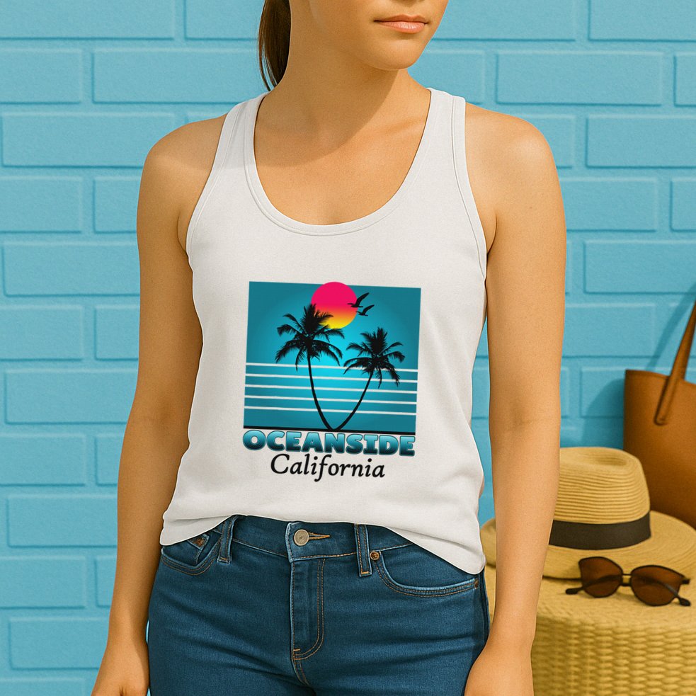 Oceanside California Ca Summer Gift Souvenirs Womens Tank Top