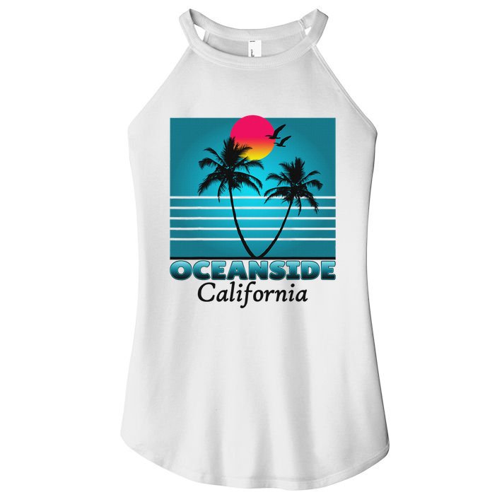 Oceanside California Ca Summer Gift Souvenirs Women's Perfect Tri Rocker Tank