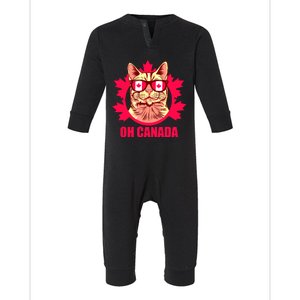 Oh Canada Canada Day Maple Leaf National Day 1st Of July Infant Fleece One Piece