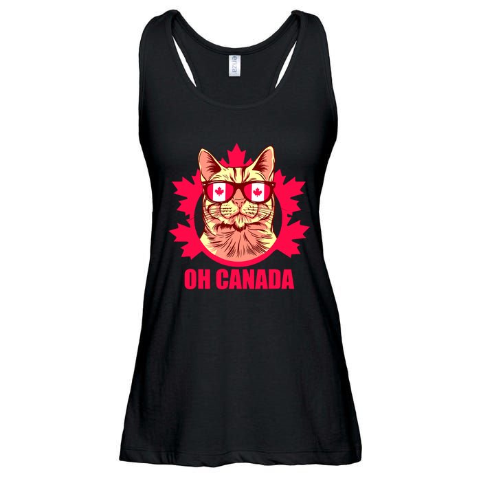 Oh Canada Canada Day Maple Leaf National Day 1st Of July Ladies Essential Flowy Tank