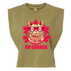 Oh Canada Canada Day Maple Leaf National Day 1st Of July Garment-Dyed Women's Muscle Tee