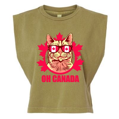 Oh Canada Canada Day Maple Leaf National Day 1st Of July Garment-Dyed Women's Muscle Tee