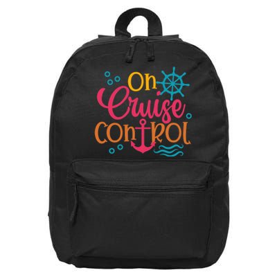 On Cruise Controls Family Cruise Trip Vacation Summer Beach 16 in Basic Backpack