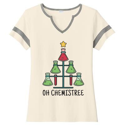 Oh Chemistree Chemistry Christmas Gift Ladies Halftime Notch Neck Tee