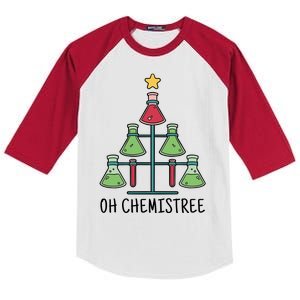 Oh Chemistree Chemistry Christmas Gift Kids Colorblock Raglan Jersey