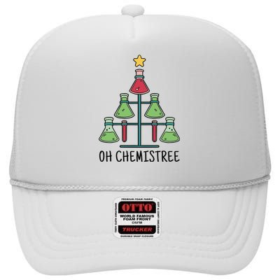 Oh Chemistree Chemistry Christmas Gift High Crown Mesh Back Trucker Hat