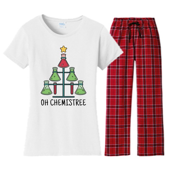 Oh Chemistree Chemistry Christmas Gift Women's Flannel Pajama Set