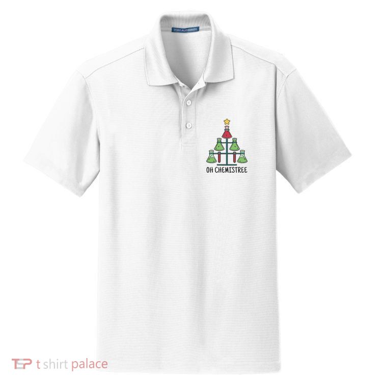 Oh Chemistree Chemistry Christmas Gift Dry Zone Grid Polo