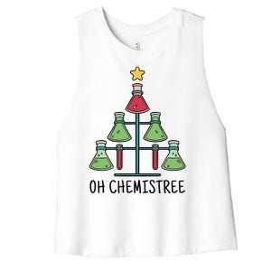 Oh Chemistree Chemistry Christmas Gift Women's Racerback Cropped Tank