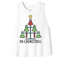 Oh Chemistree Chemistry Christmas Gift Women's Racerback Cropped Tank