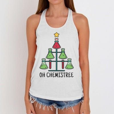 Oh Chemistree Chemistry Christmas Gift Women's Knotted Racerback Tank