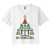 Oh Chemistree Chemistry Christmas Gift Women's Crop Top Tee