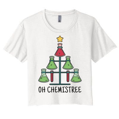 Oh Chemistree Chemistry Christmas Gift Women's Crop Top Tee