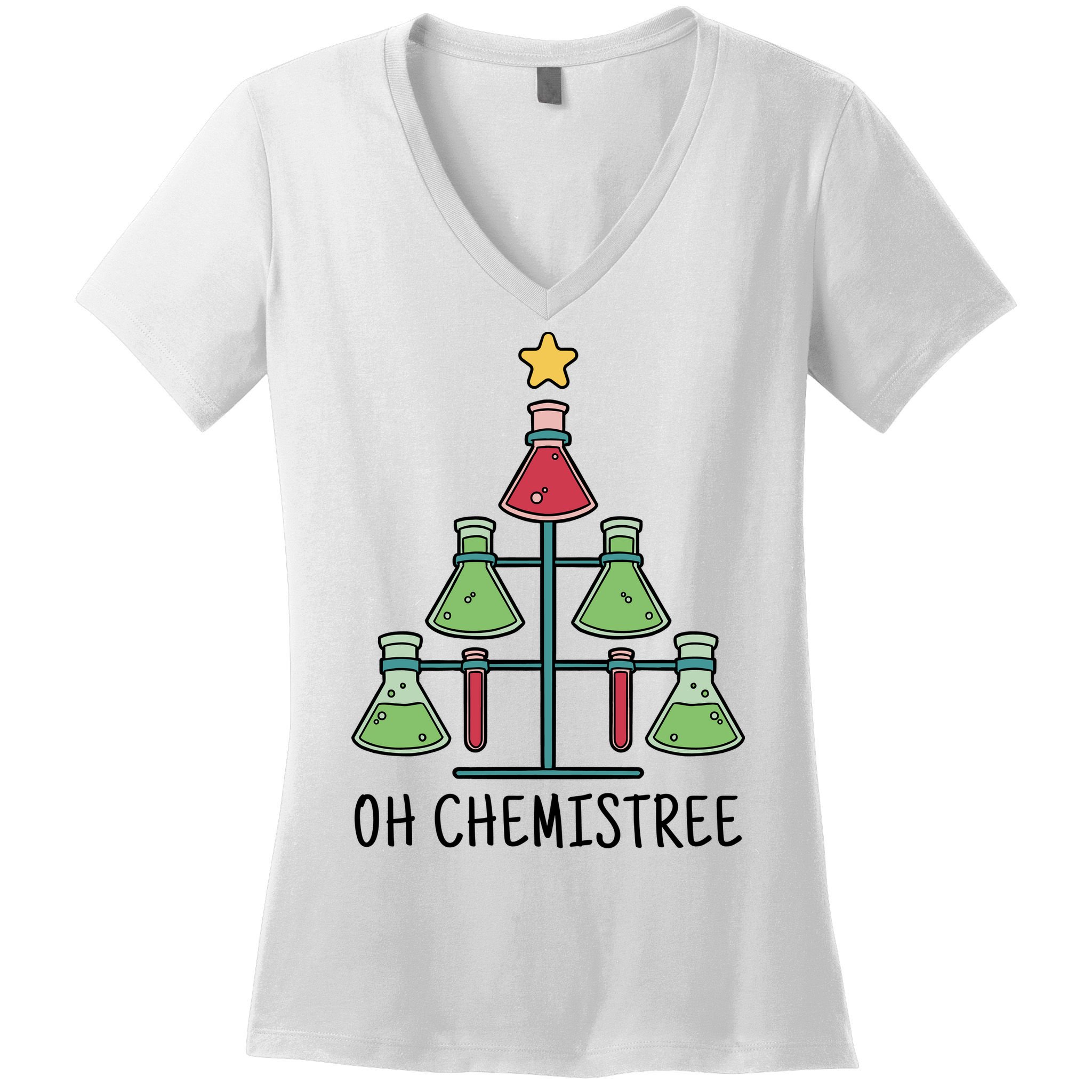 Oh Chemistree Chemistry Christmas Gift Women's V-Neck T-Shirt