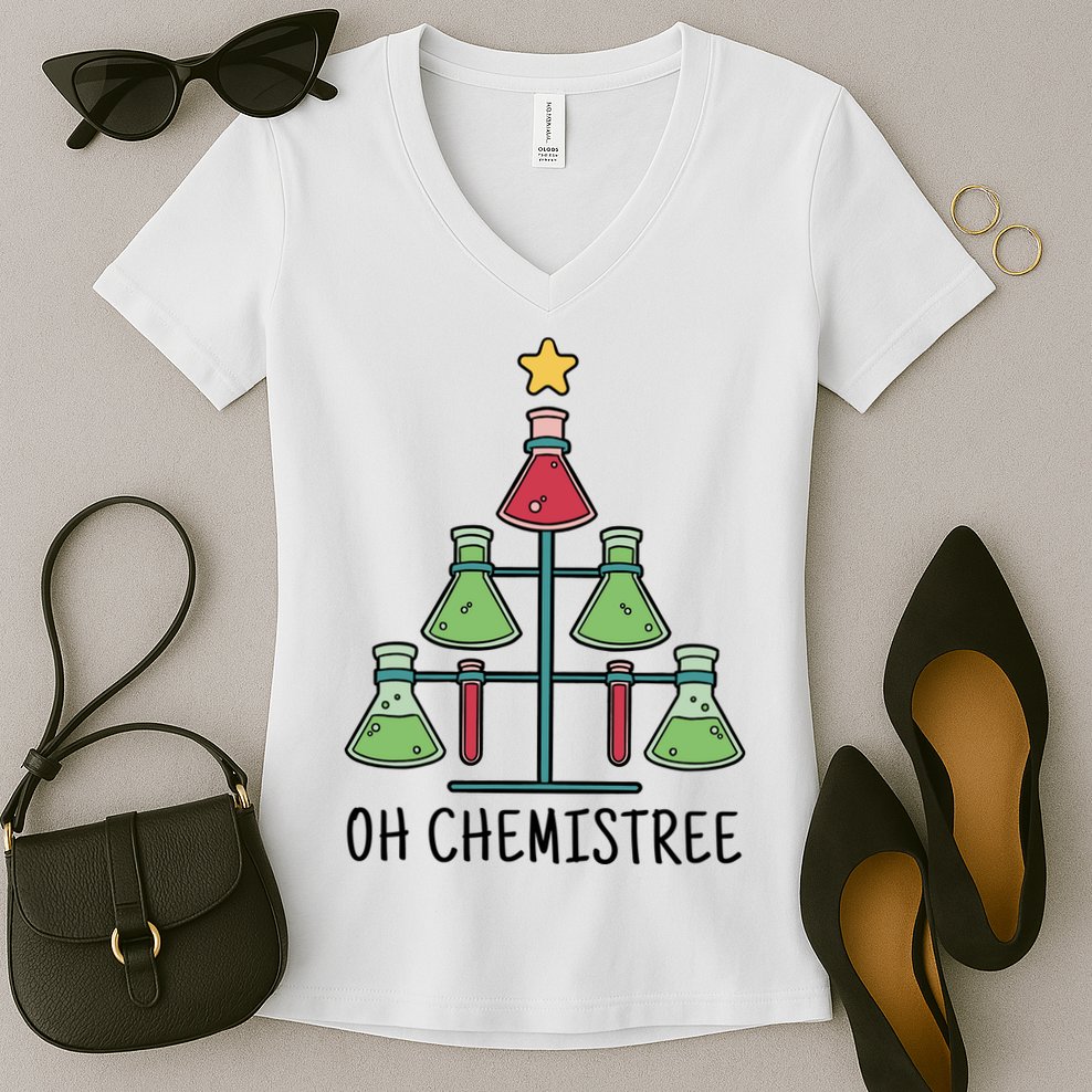 Oh Chemistree Chemistry Christmas Gift Women's V-Neck T-Shirt