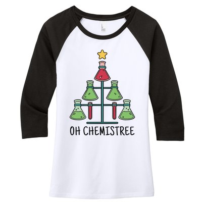 Oh Chemistree Chemistry Christmas Gift Women's Tri-Blend 3/4-Sleeve Raglan Shirt