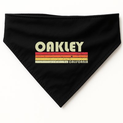 Oakley Ca California Funny City Home Roots Gift Retro 80s USA-Made Doggie Bandana