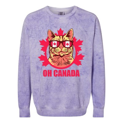 Oh Canada Canada Day Maple Leaf National Day 1st of July Colorblast Crewneck Sweatshirt