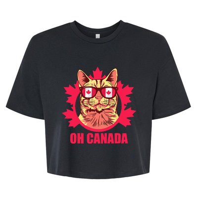 Oh Canada Canada Day Maple Leaf National Day 1st of July Bella+Canvas Jersey Crop Tee