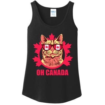 Oh Canada Canada Day Maple Leaf National Day 1st of July Ladies Essential Tank