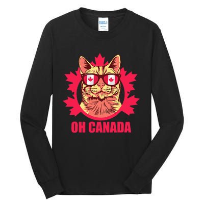 Oh Canada Canada Day Maple Leaf National Day 1st of July Tall Long Sleeve T-Shirt