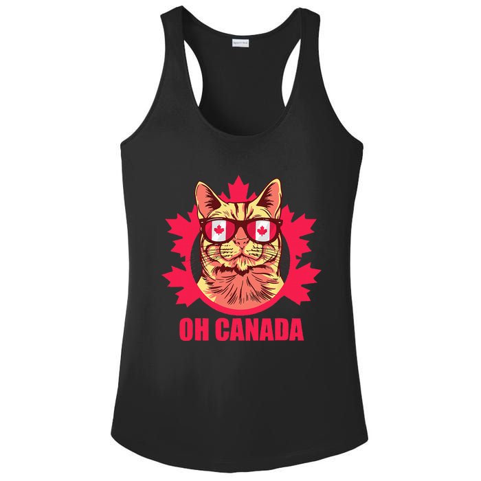 Oh Canada Canada Day Maple Leaf National Day 1st of July Ladies PosiCharge Competitor Racerback Tank