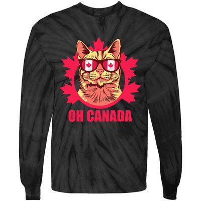 Oh Canada Canada Day Maple Leaf National Day 1st of July Tie-Dye Long Sleeve Shirt