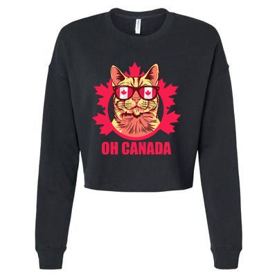 Oh Canada Canada Day Maple Leaf National Day 1st of July Cropped Pullover Crew