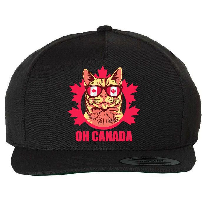 Oh Canada Canada Day Maple Leaf National Day 1st of July Wool Snapback Cap