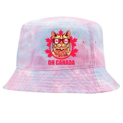 Oh Canada Canada Day Maple Leaf National Day 1st of July Tie-Dyed Bucket Hat