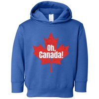 Oh Canada Canadian Pride Maple Leaf National Day Distressed Gift Toddler Hoodie