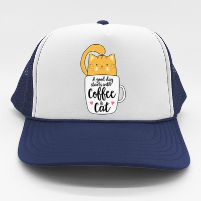 Orange Cat Coffee Mug Funny Cat Lover Trucker Hat