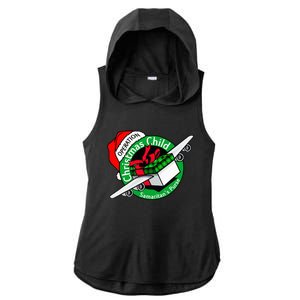 Operation Christmas Child Funny Holiday Presents Ladies PosiCharge Tri-Blend Wicking Draft Hoodie Tank