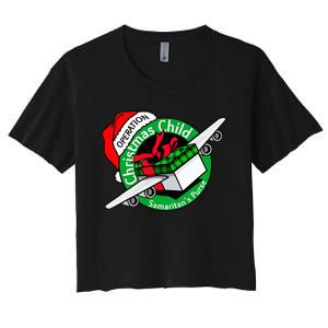 Operation Christmas Child Funny Holiday Presents Women's Crop Top Tee