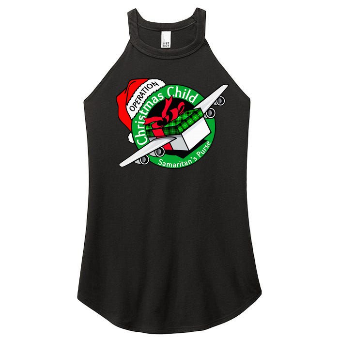 Operation Christmas Child Funny Holiday Presents Women's Perfect Tri Rocker Tank