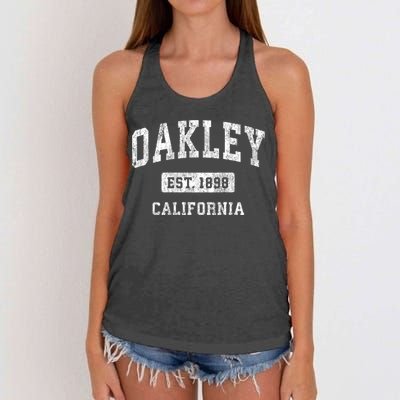 Oakley California Ca Vintage Sports Women's Knotted Racerback Tank