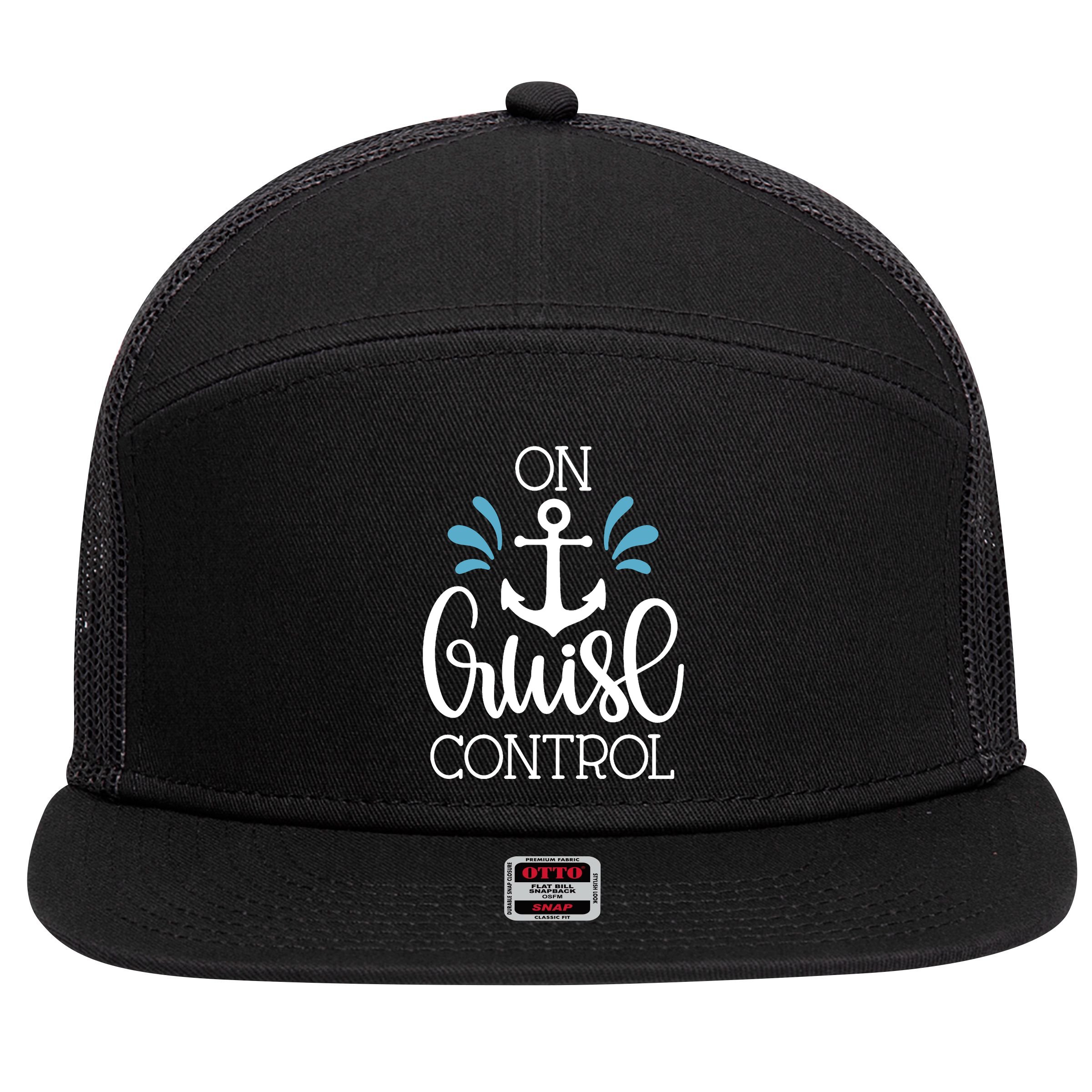 On Cruise Control Vacation 7 Panel Mesh Trucker Snapback Hat