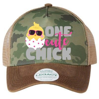 One Cute Chick Funny Legacy Tie Dye Trucker Hat