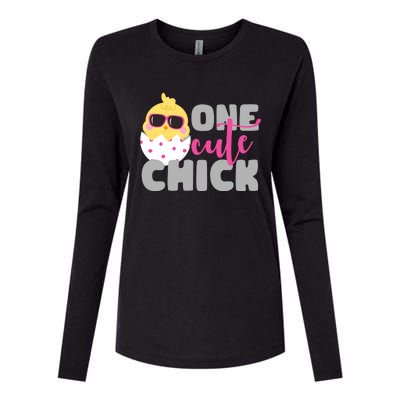 One Cute Chick Funny Womens Cotton Relaxed Long Sleeve T-Shirt