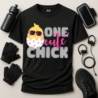 One Cute Chick Funny Cooling Performance Crew T-Shirt